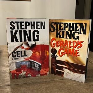 Stephen King 1st edition Cell & BOTMC Gerald’s Game very good condition